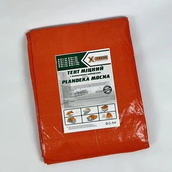 Тент універсальний 120г/м2 6х8м оранжевий Extreme Plandeka