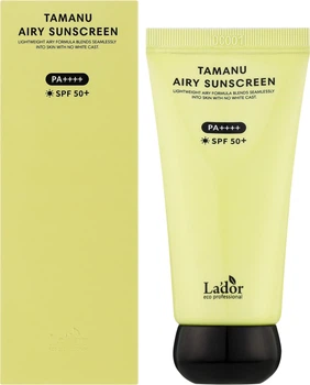 Солнцезащитный легкий крем La'dor Tamanu Airy Sunscreen SPF 50 с маслом таману 50 мл (8809982980094)