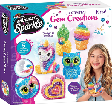 Zestaw dla dziecięcej kreatywności Shimmer N Sparkle Crystal Gem Creations 65588S (884920655881)