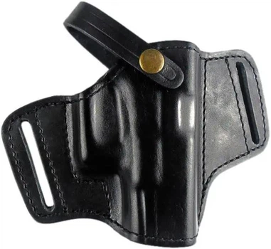 Кобура MEDAN 1102 кожаная поясная для Glock 17 двусторонняя для ремня до 5 см