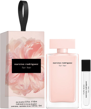 Набір для жінок Narciso Rodriguez For Her Парфумована вода 100 мл + Мініатюрка Парфумована вода Pure Musk 10 мл (3423222121754)
