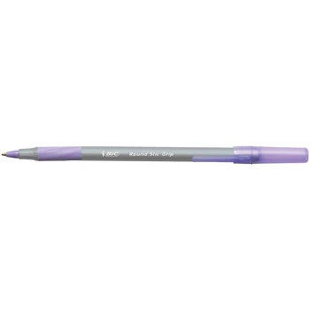 Ручка шариковая BIC Раунд стик прозрачный корпус толщина письма 0,32 мм фиолетовая