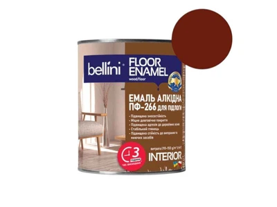Емаль алкідна ПФ-266 BELLINI Червоно-коричневий 2,8кг