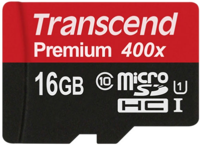 Karta pamięci Transcend MicroSDHC UHS-I 16 GB Class 10 + SD-adapter (TS16GUSDU1)