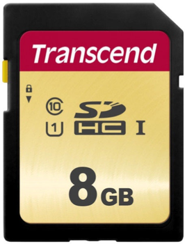 Karta pamięci Transcend 500S SDHC 8GB Class 10 UHS-I U1 (TS8GSDC500S)