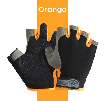Велосипедные перчатки без пальцев Huvai размер L Orange