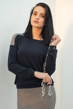 Блузка INEDIT 0139 Dark-Blue XL