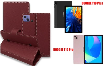 Книга-трансформер Armor для планшета DOOGEE T10 Plus, T10 Pro, цвет Bordo