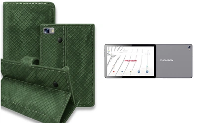 Книга-трансформер Armor для планшета Thomson TEOX10 LTE, цвет Green crocodile