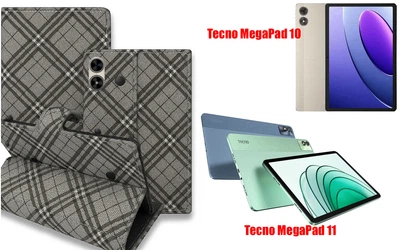 Книга-трансформер Armor для планшета Tecno MegaPad 10, MegaPad 11, цвет Kletka