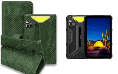 Книга-трансформер Armor для планшета Ulefone Armor Pad 4 Ultra, цвет Green crocodile