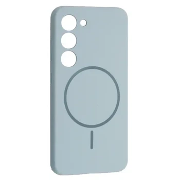 Чохол Silicone Case Luxury+MagSafe для Samsung S23 Sky Blue