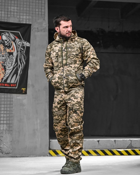 Армейский костюм Defender Пиксель из саржи с отстегивающимся капюшоном камуфляжный M