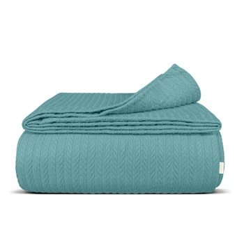 Плед покрывало косичка 110х140. Azure Knitted Braid. 5110793