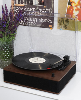 Вініловий програвач Fenton TT Classic Simple Wood з Bluetooth з колонками, грамофон для вінілових дисків