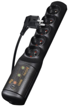 Мережевий фільтр Accura Premium Draco Plus 3 м 5 розеток Black (ACC4008)