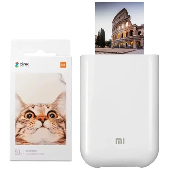 Мобильный фото принтер Mi Pocket Photo Printer + 20 листов фотобумаги