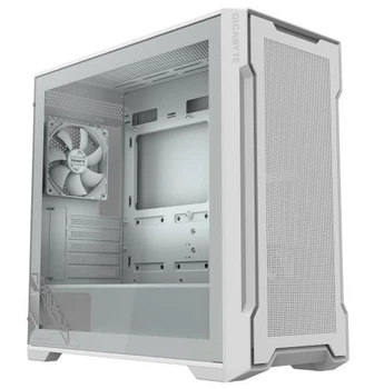 Корпус Gigabyte c102 glass, White, Mid Tower, без бп, для Micro atx / Mini itx, 2xUSB 3.0, макс. cpu - 165 мм / vga - 410 мм, 2x120 мм, боковая панель из закаленного стекла (gb-c102gi)