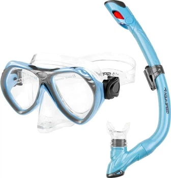 Набор маска и трубка Aqua Speed AURA + EVO 9945 голубой Дет One Size 605-02