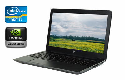 Мобильная рабочая станция HP zBook 15 G3 / 15.6" (1920x1080) IPS / Intel Core i7-6700HQ (4 (8) ядра по 2.6 - 3.5 GHz) / 8 GB DDR4 / 256 GB SSD / nVidia Quadro M1000M, 2 GB DDR3, 128-bit / WebCam б/у
