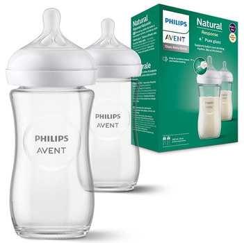 Набір скляних пляшечок Philips Avent Natural Response 1 m+ SCY933/02 240 мл 2 шт (8710103990796)
