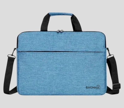 Сумка для ноутбука Bagmax 14.1" плоска з кишенею для аксесуарів та плечовим ременем Блакитний (S719-5)