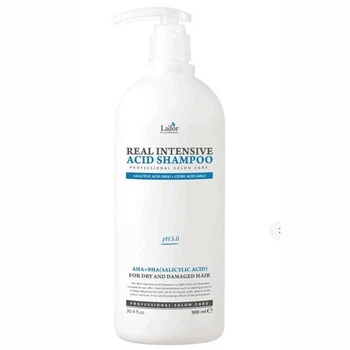 Интенсивный кислотный шампунь для сухих и повреждённых волос Lador Real Intensive Acid Shampoo 900мл