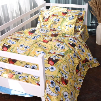 Комплект постільної білизни Mirson Полуторний 143х210 см 17-0804 Funny Sponge Bob Ranforce Elite (2200011447797)