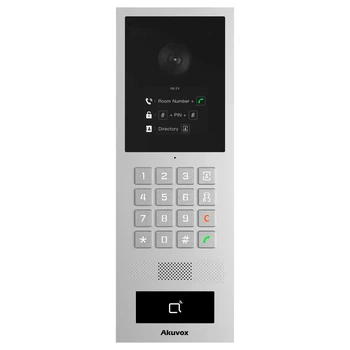 2 МП IP-відеопанель багатоабонентська гібридна зі зчитувачем Akuvox S532 Silver