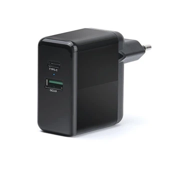 Сетевое зарядное устройство REAL-EL CH-350 QC3.0 (2USB, 3A) Black