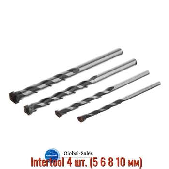 Набор сверл по бетону S4 Intertool 4 шт. (5 6 8 10 мм) (SD-0105)