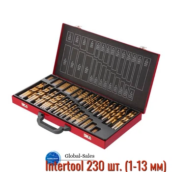 Набор сверл по металлу Intertool 230 шт. (1-13 мм) (SD-0309)