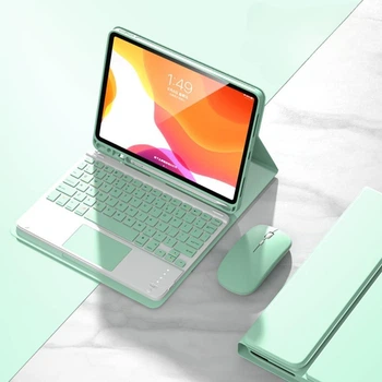 Чехол с клавиатурой и мышкой FegishCase iPad Pro 11 (2021) Ukrainian keyboard, Olive
