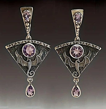 Женские сережки Подвески Готика jewelry Серебристые