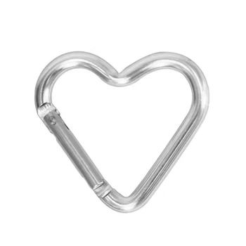 Карабін у формі серця з алюмінієвого сплаву Silver