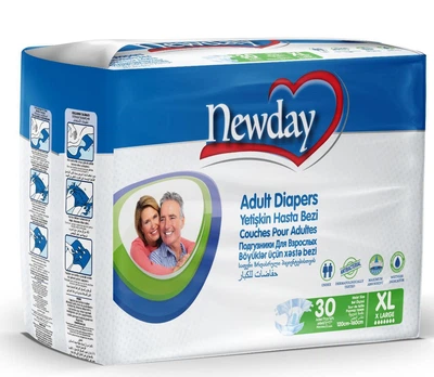 Подгузники для взрослых NewDay Adult Diapers XL, 30шт