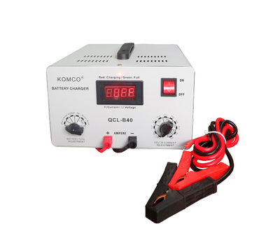Зарядний пристрій для акумуляторів QCL-B40, AGM - LiFePO4, output:48V,60V, 72V, 5А-40А,+ крокодили, 290x247x157mm