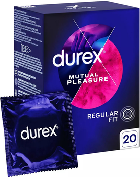 Презервативи Durex Mutual Pleasure з виступами та гелем Performa 20 шт (5900627117936)