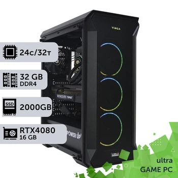 Игровой компьютер GamePC Ultra #254 Core i9 14900K / 32GB / HDD 2TB / SSD 2TB / GeForce RTX 4080 Super 16GB геймерский системный блок для киберспорта и стриминга
