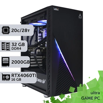 Игровой компьютер GamePC Ultra #268 Core i7 14700K / 32 GB / SSD 2TB / GeForce RTX 4060Ti 16GB геймерский системный блок для киберспорта и стриминга