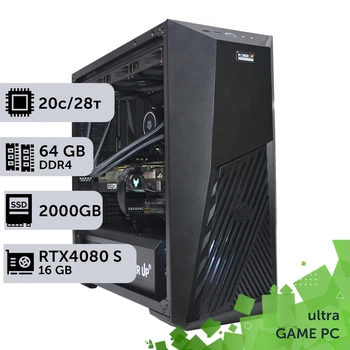 Игровой компьютер GamePC Ultra #350 Core i7 14700K / 64 GB / SSD 2TB / GeForce RTX 4080 Super 16GB геймерский системный блок для киберспорта и стриминга