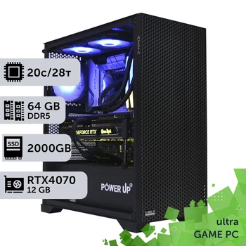 Игровой компьютер GamePC Ultra #270 Core i7 14700K / 32 GB / SSD 2TB / GeForce RTX 4070 12GB геймерский системный блок для киберспорта и стриминга