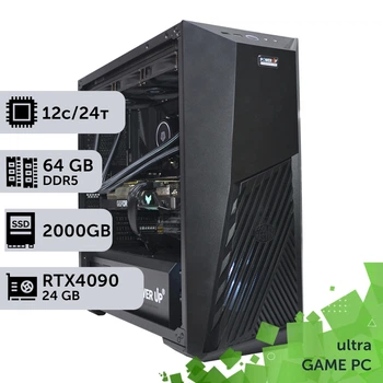 Ігровий комп'ютер GamePC Ultra #237 Ryzen 9 7900x / 64 GB / SSD 2TB / GeForce RTX 4090 24GB геймерський системний блок для кіберспорту та стрімінгу