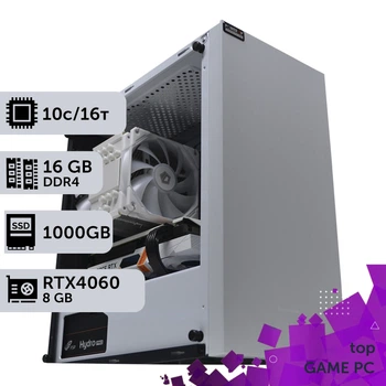 Игровой компьютер GamePC TOP #220 Core i5 13400F / 16 GB / SSD 1TB / GeForce RTX 4060 8GB геймерский системный блок для киберспорта и стриминга