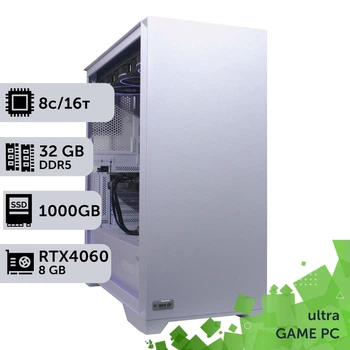 Игровой компьютер GamePC Ultra #265 Ryzen 7 7700 / 32 GB / SSD 1TB / GeForce RTX 4060 8GB геймерский системный блок для киберспорта и стриминга