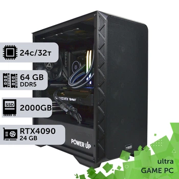 Ігровий комп'ютер GamePC Ultra #255 Core i9 14900K / 64 GB / SSD 2TB / GeForce RTX 4090 24GB геймерський системний блок для кіберспорту та стрімінгу