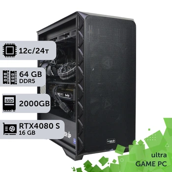 Игровой компьютер GamePC Ultra #376 Ryzen 9 7900x / 64 GB / SSD 2TB / GeForce RTX 4080 Super 16GB геймерский системный блок для киберспорта и стриминга