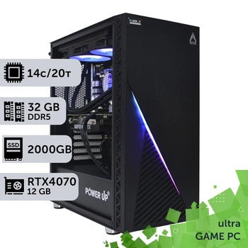 Игровой компьютер GamePC Ultra #290 Core i5 14600K / 32 GB / SSD 2TB / GeForce RTX 4070 12GB геймерский системный блок для киберспорта и стриминга