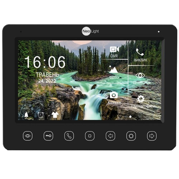 Видеодомофон NeoLight KAPPA+ HD, 7” цветной LCD монитор, сенсорное управление Black