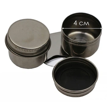 Маслянка металева DKART & CRAFT підвійна з кришкою d4*9см (94160465)